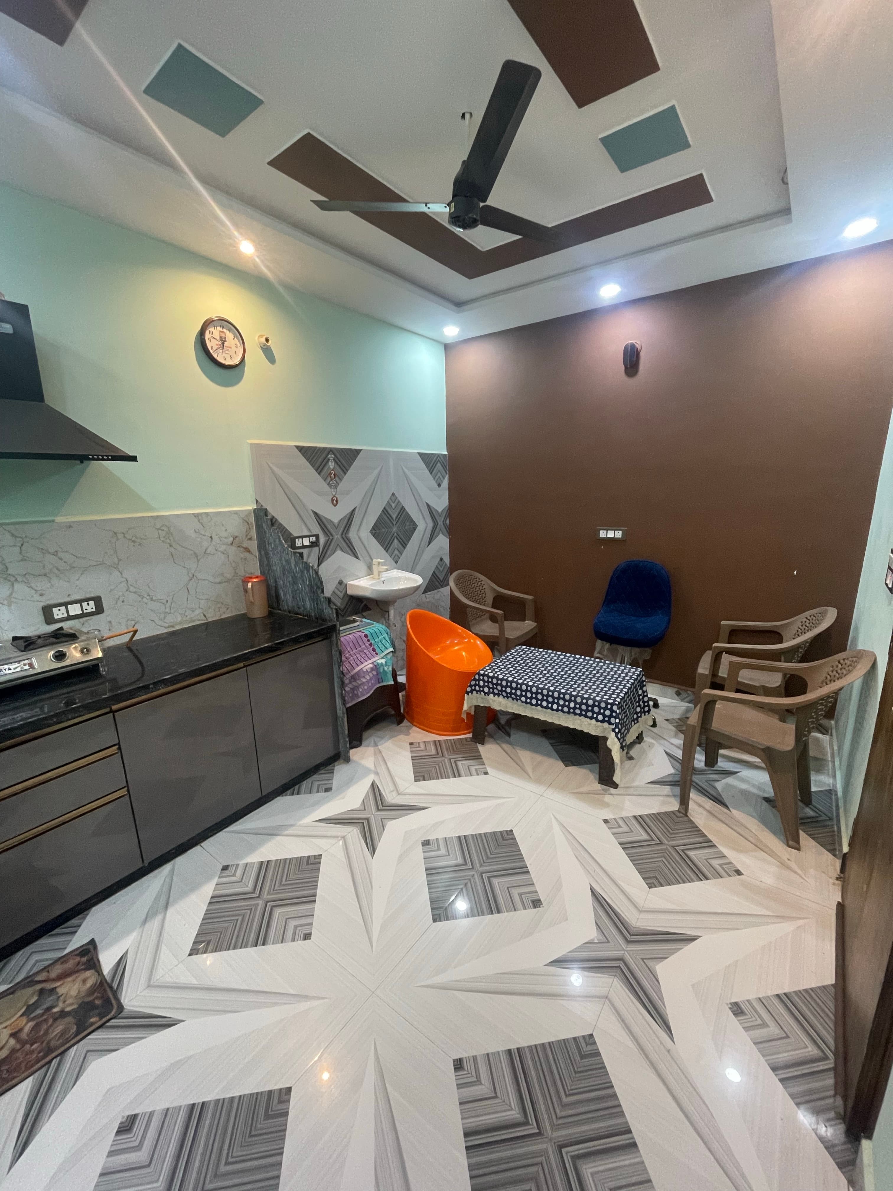 Modular kitchen with dining area